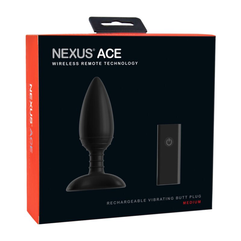 Nexus Ace M - Korek analny wibrujący z pilotem, średni 12cm - obrazek 5